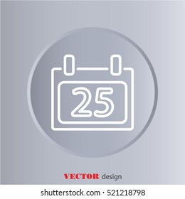 Web line icon. Calendar