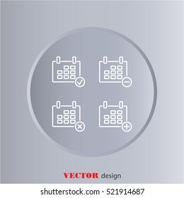 Web line icon. Calendar