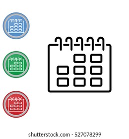 Web line icon. Calendar