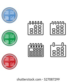 Web line icon. Calendar