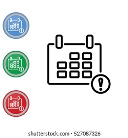 Web line icon. Calendar