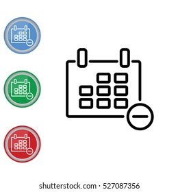 Web line icon. Calendar