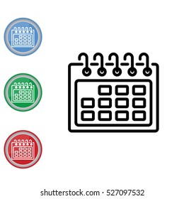 Web line icon. Calendar