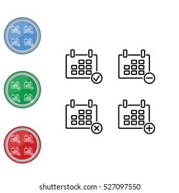 Web line icon. Calendar
