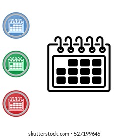 Web line icon. Calendar