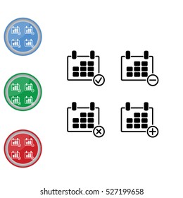 Web line icon. Calendar