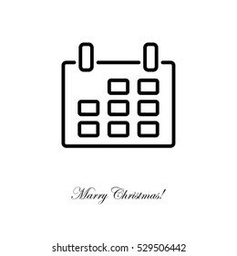 Web line icon. Calendar