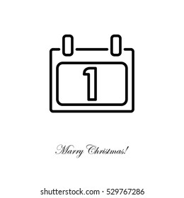 Web line icon. Calendar