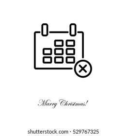 Web line icon. Calendar