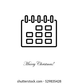 Icono de línea Web.Calendario