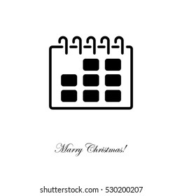 Web line icon. Calendar