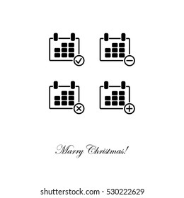 Web line icon. Calendar