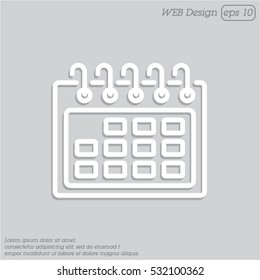 Web line icon. Calendar