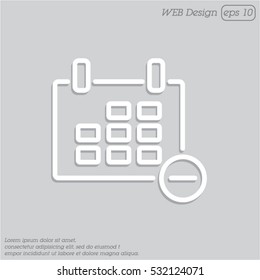 Web line icon. Calendar