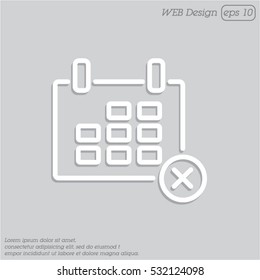 Web line icon. Calendar