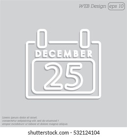 Web line icon. Calendar