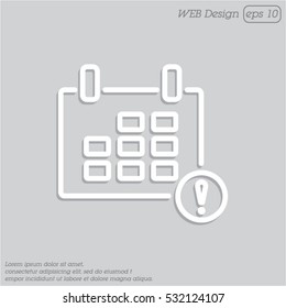 Web line icon. Calendar
