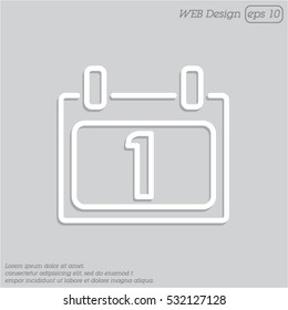 Web line icon. Calendar