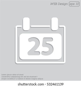 Web line icon. Calendar