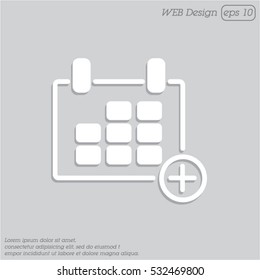 Web line icon. Calendar