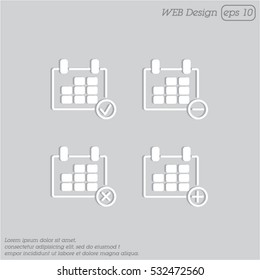 Web line icon. Calendar