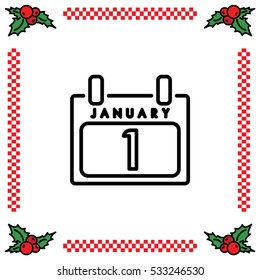 Web line icon. Calendar
