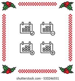 Web line icon. Calendar