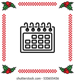 Web line icon. Calendar