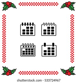 Web line icon. Calendar