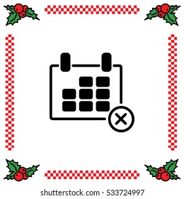 Web line icon. Calendar