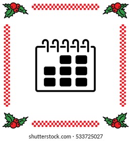 Web line icon. Calendar