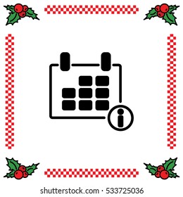 Web line icon. Calendar