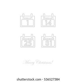Web line icon. Calendar