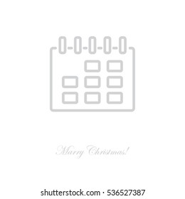 Web line icon. Calendar