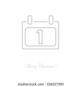 Web line icon. Calendar