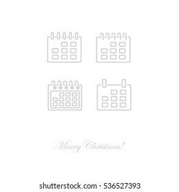 Web line icon. Calendar