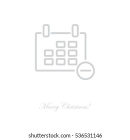 Web line icon. Calendar