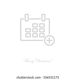 Web line icon. Calendar