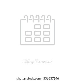 Web line icon. Calendar
