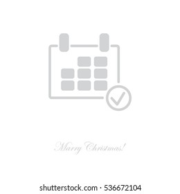 Web line icon. Calendar
