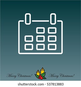 Web line icon. Calendar