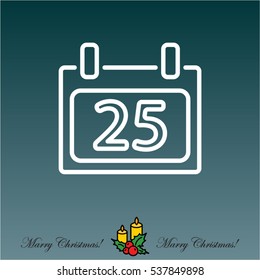 Web line icon. Calendar
