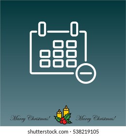 Web line icon. Calendar