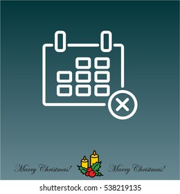 Web line icon. Calendar