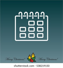 Web line icon. Calendar