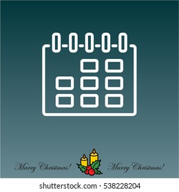Web line icon. Calendar