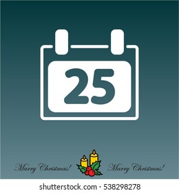 Web line icon. Calendar
