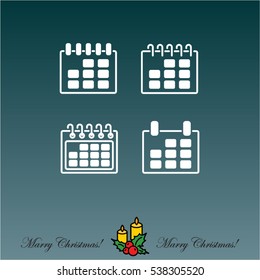 Web line icon. Calendar