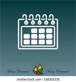 Web line icon. Calendar