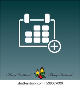 Web line icon. Calendar